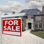 Home For Sale Sign in Front of New House