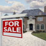 Home For Sale Sign in Front of New House
